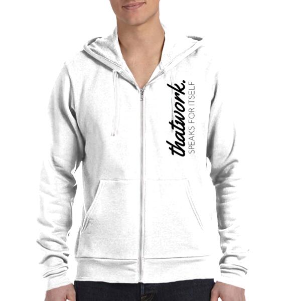 Logo Black - Unisex Poly-Cotton Fleece Full-Zip Hooded Sweatshirt Thumbnail